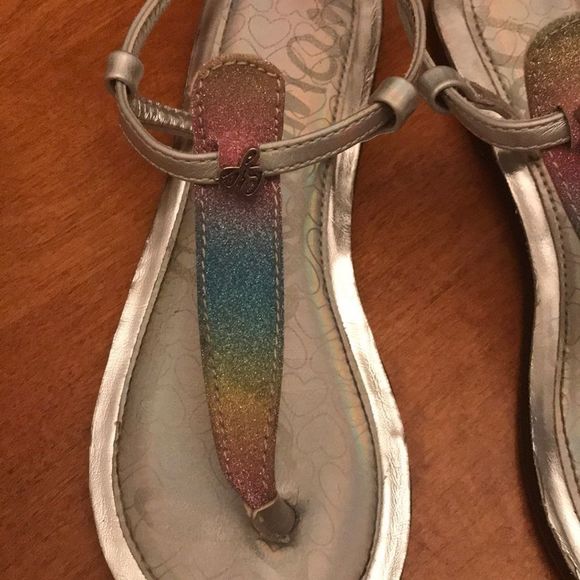 SAM EDELMAN Gigi Amore Rainbow Glitter Sandals - Picture 3 of 6